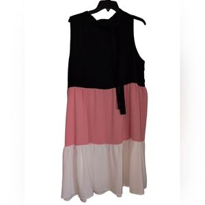 Shein Black and Pink Colorblock DressSize 1X